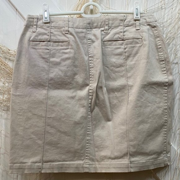 Khaki Stretch Mini Skirt - Picture 2 of 2